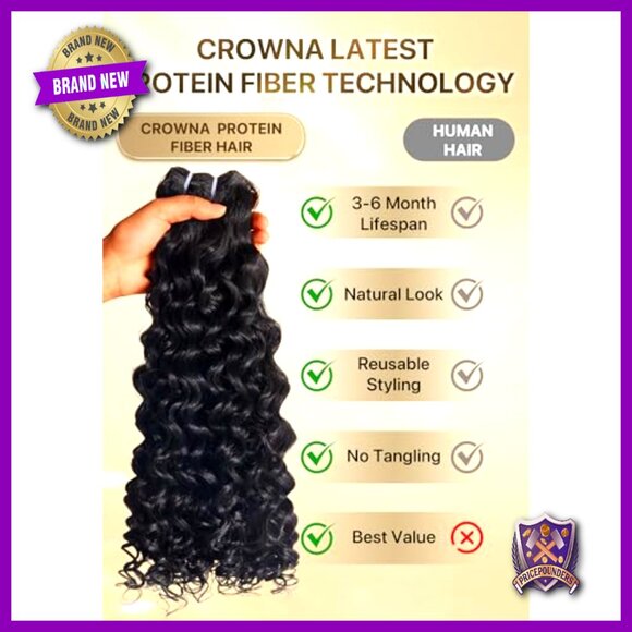 Burmese Curly Hair Extensions 3 Bundles Protein Fiber 18 20 22 Inches main image 4
